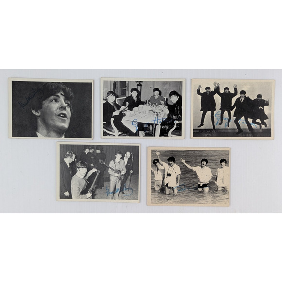 Beatles 1964 TOPPS 3rd Series Trading Bubble Gum Cards Lot of 8 - Picture 2 of 5
